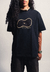 T-SHIRT DOWN X LÊPRE NHOQUE JACQUARD.25 BLACK na internet