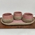 Conjunto 03 copos 100ml “M; A; E - familia; amor; gratidao” + apoio 20x13cm Rosa na internet