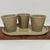 Conjunto 03 copos 120ml + prato de apoio 20x13cm - comprar online