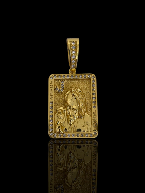 pingente carta coringa j cravejado