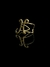 anel letra H DOURADO