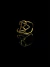 anel letra B dourado