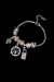 Pulseira berloque pedra marrom