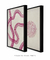 Quadros Abstratos Decorativos Pink Curves 1 + Pink Curves 2 na internet