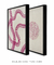 Quadros Abstratos Decorativos Pink Curves 1 + Pink Curves 2 - Bruna Baldone | Arte em Quadros