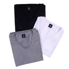 Remera Hombre Algodon Peinado Cuello V - Bracotex