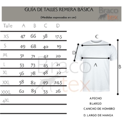 Remera Hombre-Unisex Algodon Peinado - Bracotex
