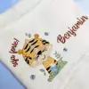 Toalha Lavabo Bordada Personalizada Infantil 30 x 45 cm – Tigre Seja Forte
