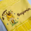 Toalha Lavabo Bordada Personalizada Infantil 30 x 45 cm – Girafa Seja Corajoso