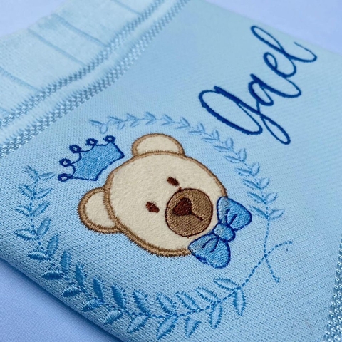 Toalha Lavabo Bordada Personalizada Infantil 30 x 45 cm – Ursinho