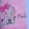 Toalha Lavabo Bordada Personalizada Infantil 30 x 45 cm – Safari: Elefantinha com Laço