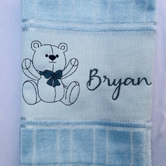 Toalha Lavabo Bordada Personalizada Infantil 30 x 45 cm – Ursinho Teddy - comprar online