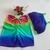 Conjunto Short Barrado Colorido Top Tayz