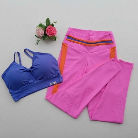 Conjunto Calça Flamingo Viés Top Juliana