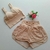 Conjunto Short Duplo Bege Top Giselle