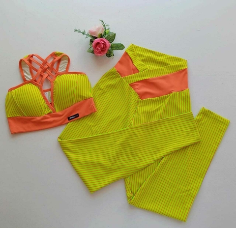 Conjunto Calça Listras Top Ana SEM EMPINA BUMBUM