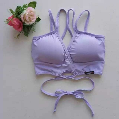 Top Nina Amarração Lavanda