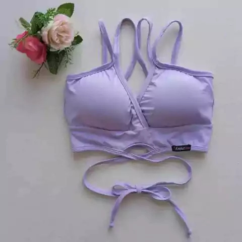 Top Nina Amarração Lavanda