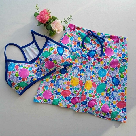 Conjunto Short Pedraria Top Josy