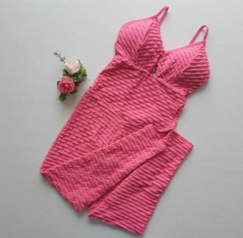 Macacão Jacquard Camélia Pink Jade