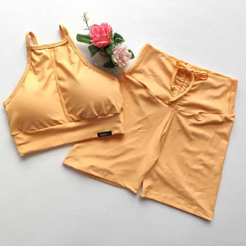 Conjunto Short Salmon Top Mary