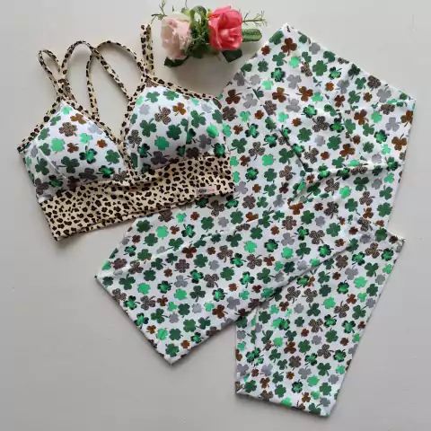 Conjunto Calça Trevo Cós Transpassado Top Margarida