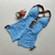 Macaquinho Jacquard Porcelana Blue Detalhe Onça SEM EMPINA BUMBUM