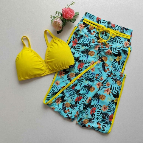Conjunto Calça Frutinhas Decote Viés Top Morgana