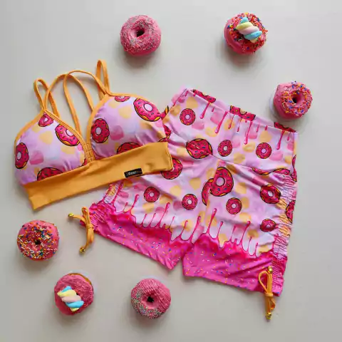 Conjunto Short Donut´s Cadarço Lateral Top Margarida SEM EMPINA BUMBUM