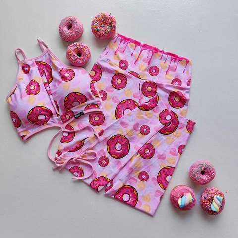 Conjunto Calça Donut´s Cós Simples Top Mary Amarração