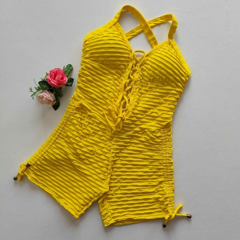 Macaquinho Jacquard Amarelo