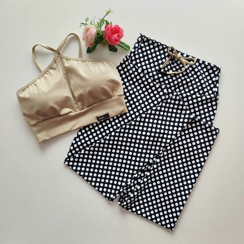 Conjunto Calça Poá Top Yasmin