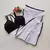 Conjunto Calça Jacquard Branco Viés Preto Top Margarida