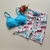 Conjunto Short Estampa Bicicleta Top Sol Azul Celeste