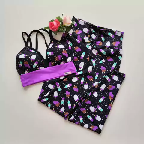 Conjunto Calça Estampa Picolé Top Margarida