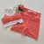 Conjunto Short Poá Fundo Vermelho Top Poliana