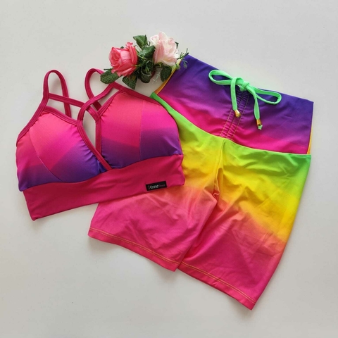 Conjunto Short Barrado Top Andressa