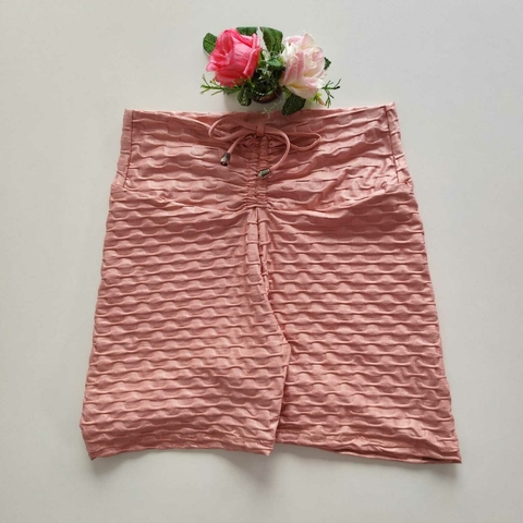 Short Jacquard Rosé Brilho SEM EMPINA BUMBUM