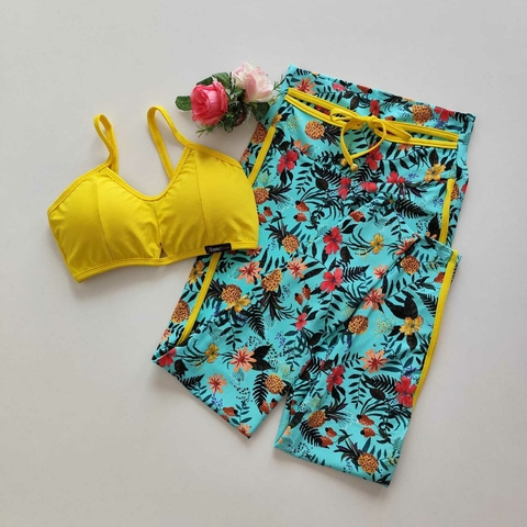 Conjunto Calça Frutinhas Decote Top Jade