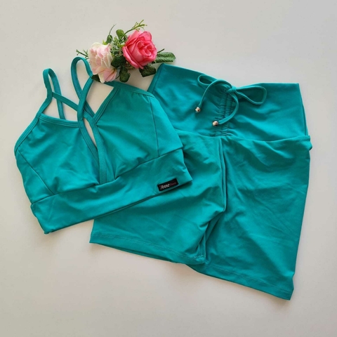 Conjunto Short Verde Spectra Top Andressa LD (Leves Defeitos)