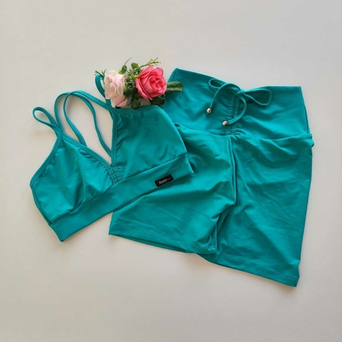 Conjunto Short Verde Spectra Top Margarida LD (Leves Defeitos)