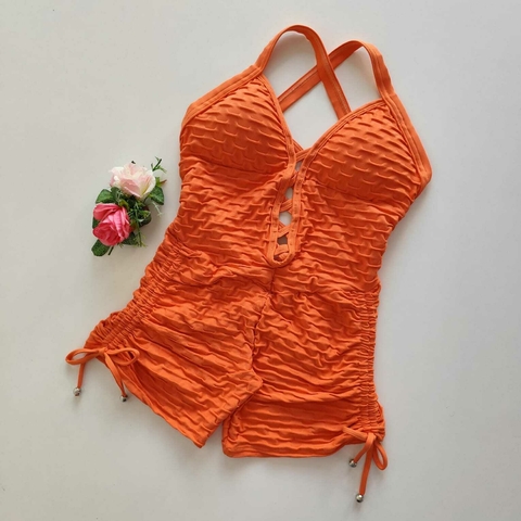 Macaquinho Jacquard Coral