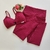 Conjunto Calça Jacquard Marsala Cós Simples Top Jade