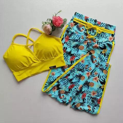 Conjunto Calça Frutinhas Decote Viés Top Maria - comprar online