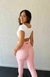 Conjunto Calça Poá Rosa Decote Top Ciganinha na internet