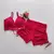 Conjunto Short Jacquard Rosa Red Cadarço Lateral Top Mara SEM EMPINA BUMBUM