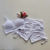 Conjunto Short Jacquard Branco Cadarço Lateral Top Luz Cós