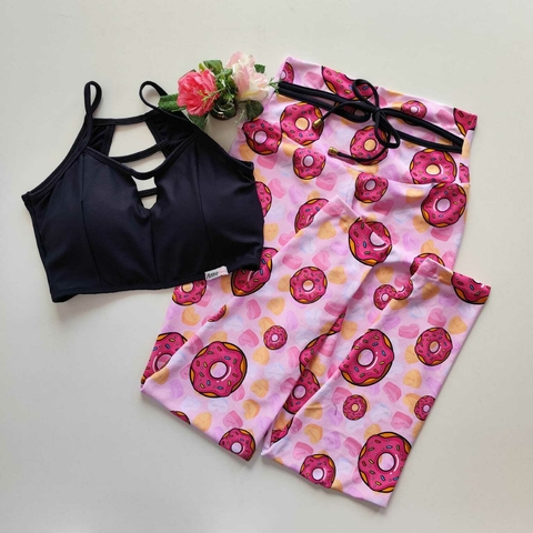 Conjunto Calça Donuts Decote Top Carol