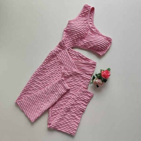 Macacão Jacquard Rosa Prims