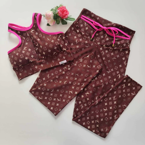 Conjunto Calça Anne Vitton Decote Top Raissa